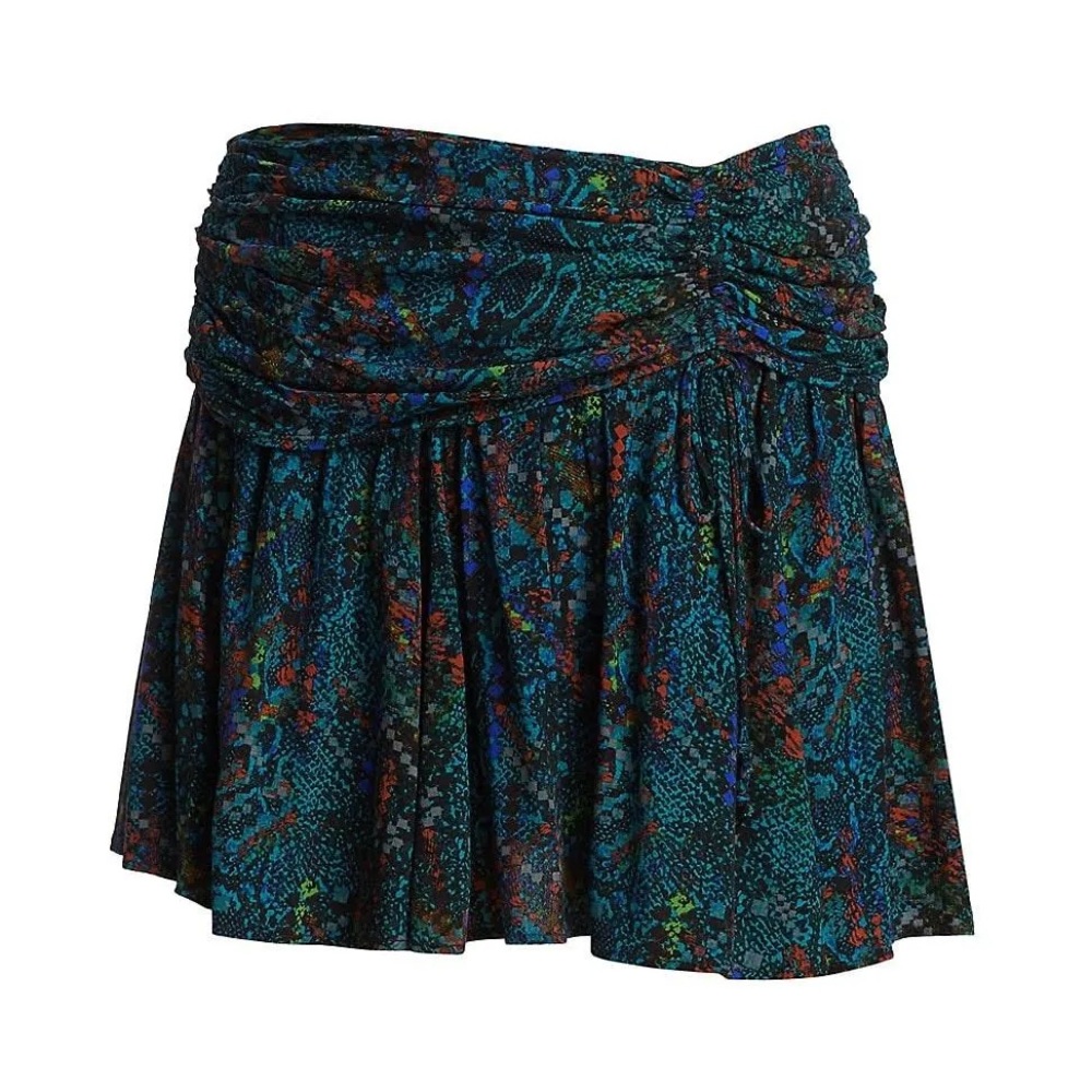 Free People Black and Blue Skater Skirt - Picture 2 of 4